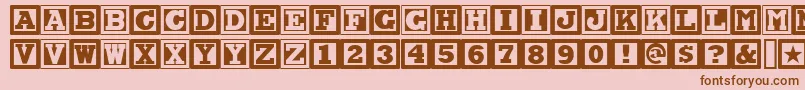 Chockablocknf Font – Brown Fonts on Pink Background