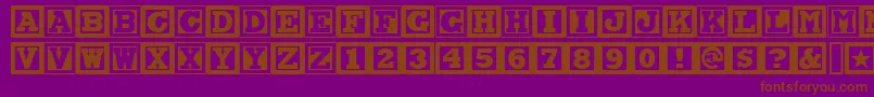 Fonte Chockablocknf – fontes marrons em um fundo roxo