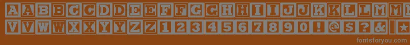 Chockablocknf Font – Gray Fonts on Brown Background