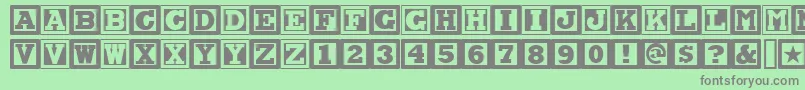 Chockablocknf Font – Gray Fonts on Green Background