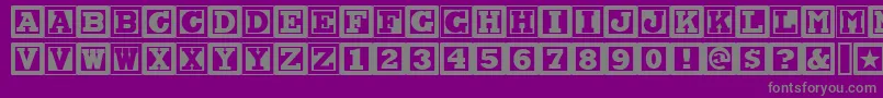 Chockablocknf-Schriftart – Graue Schriften auf violettem Hintergrund