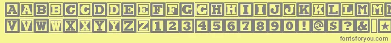 Chockablocknf Font – Gray Fonts on Yellow Background