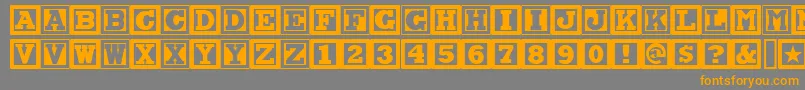 Chockablocknf Font – Orange Fonts on Gray Background