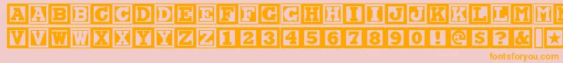 Chockablocknf Font – Orange Fonts on Pink Background