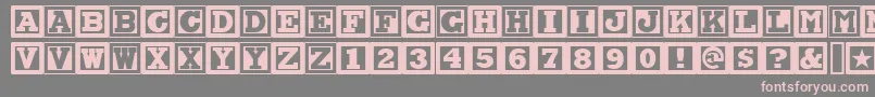 Chockablocknf Font – Pink Fonts on Gray Background