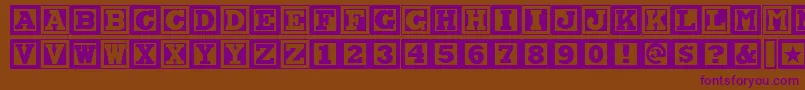 Chockablocknf Font – Purple Fonts on Brown Background