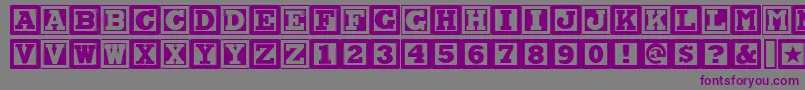 Chockablocknf Font – Purple Fonts on Gray Background