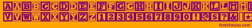 Chockablocknf Font – Purple Fonts on Orange Background
