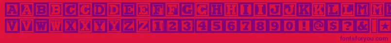Chockablocknf Font – Purple Fonts on Red Background