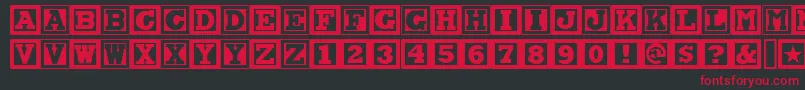 Chockablocknf Font – Red Fonts on Black Background