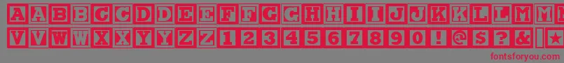 Chockablocknf Font – Red Fonts on Gray Background