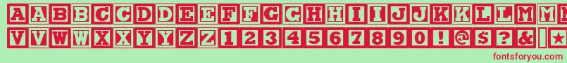 Chockablocknf Font – Red Fonts on Green Background