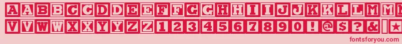 Chockablocknf Font – Red Fonts on Pink Background