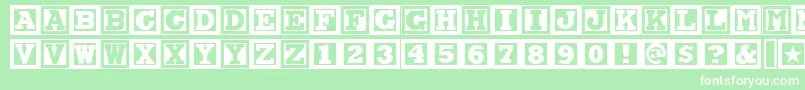 Chockablocknf Font – White Fonts on Green Background