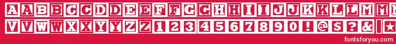 Chockablocknf Font – White Fonts on Red Background