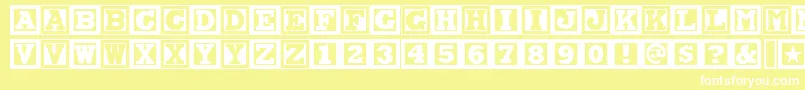 Chockablocknf Font – White Fonts on Yellow Background