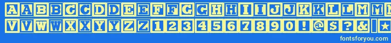 Chockablocknf Font – Yellow Fonts on Blue Background