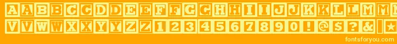 Chockablocknf Font – Yellow Fonts on Orange Background