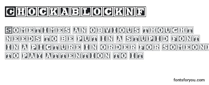 Chockablocknf Font