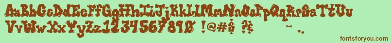 Dapa Font – Brown Fonts on Green Background