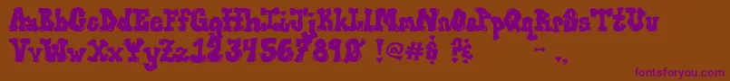 Dapa Font – Purple Fonts on Brown Background