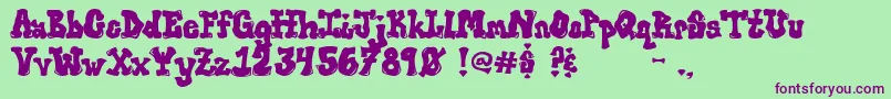 Dapa Font – Purple Fonts on Green Background