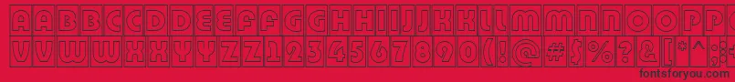 BighaustitulcmgrRegular Font – Black Fonts on Red Background