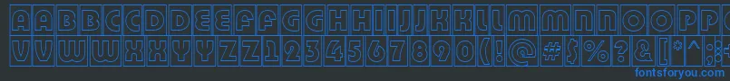 BighaustitulcmgrRegular Font – Blue Fonts on Black Background