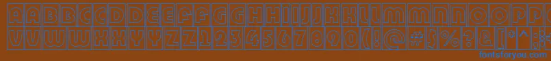 BighaustitulcmgrRegular Font – Blue Fonts on Brown Background