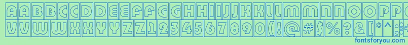 BighaustitulcmgrRegular Font – Blue Fonts on Green Background