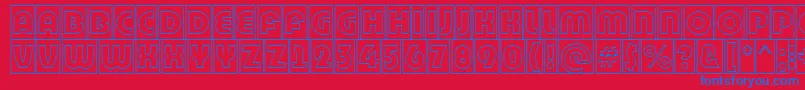 BighaustitulcmgrRegular Font – Blue Fonts on Red Background