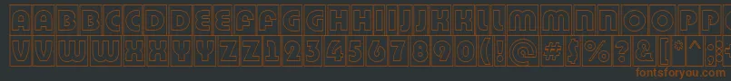 BighaustitulcmgrRegular Font – Brown Fonts on Black Background