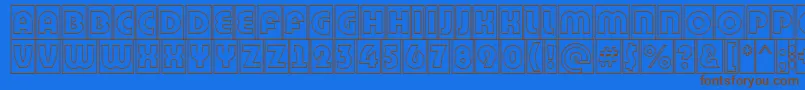 BighaustitulcmgrRegular Font – Brown Fonts on Blue Background