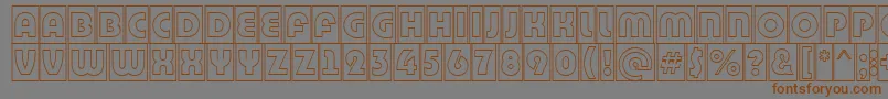 BighaustitulcmgrRegular Font – Brown Fonts on Gray Background