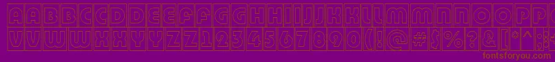 BighaustitulcmgrRegular Font – Brown Fonts on Purple Background