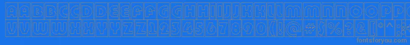 BighaustitulcmgrRegular Font – Gray Fonts on Blue Background