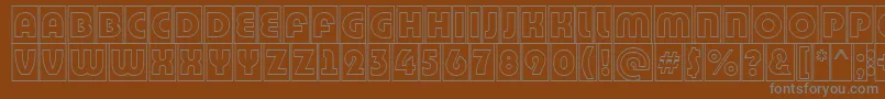 BighaustitulcmgrRegular Font – Gray Fonts on Brown Background