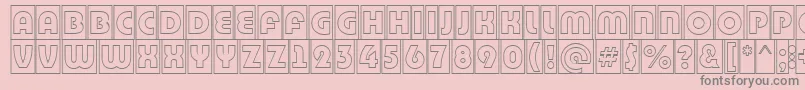 BighaustitulcmgrRegular Font – Gray Fonts on Pink Background