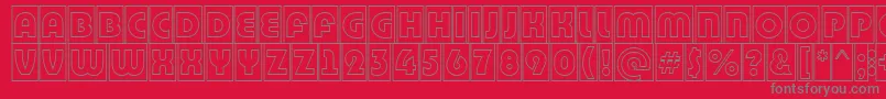 BighaustitulcmgrRegular Font – Gray Fonts on Red Background