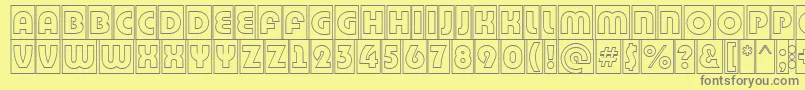 BighaustitulcmgrRegular Font – Gray Fonts on Yellow Background