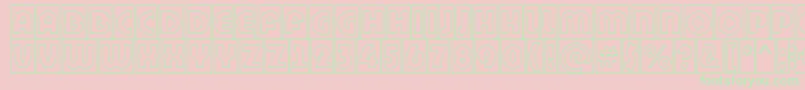 BighaustitulcmgrRegular Font – Green Fonts on Pink Background