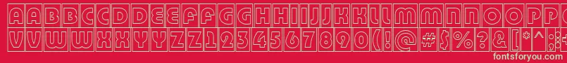 BighaustitulcmgrRegular Font – Green Fonts on Red Background