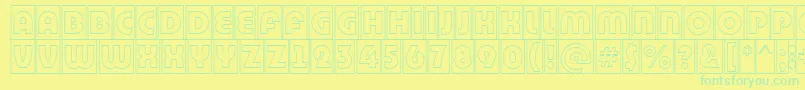 BighaustitulcmgrRegular Font – Green Fonts on Yellow Background