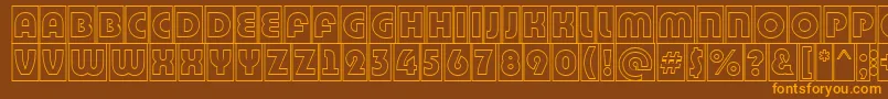 BighaustitulcmgrRegular Font – Orange Fonts on Brown Background