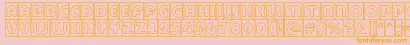 BighaustitulcmgrRegular Font – Orange Fonts on Pink Background
