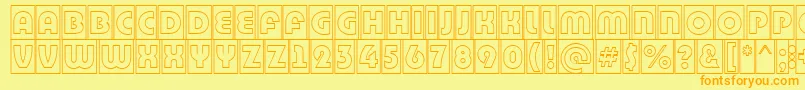 BighaustitulcmgrRegular Font – Orange Fonts on Yellow Background