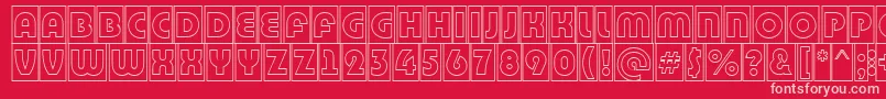 BighaustitulcmgrRegular Font – Pink Fonts on Red Background