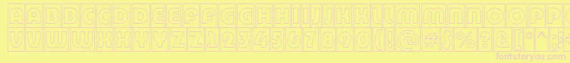 BighaustitulcmgrRegular Font – Pink Fonts on Yellow Background