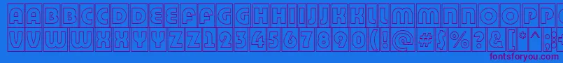 BighaustitulcmgrRegular Font – Purple Fonts on Blue Background