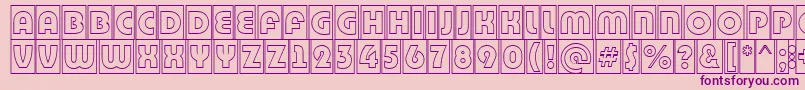 BighaustitulcmgrRegular Font – Purple Fonts on Pink Background